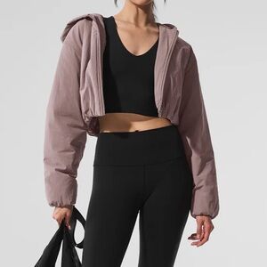 Alo Cropped Mountain Peak Hoodie